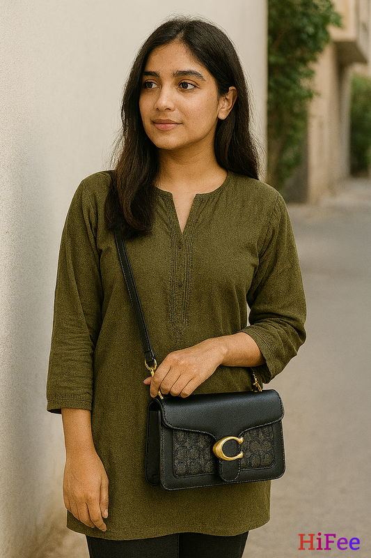 Coach Toby Shoulder Bag – Elegant Black Leather Designer Handbag with Signature Canvas and Gold Hardware HB07